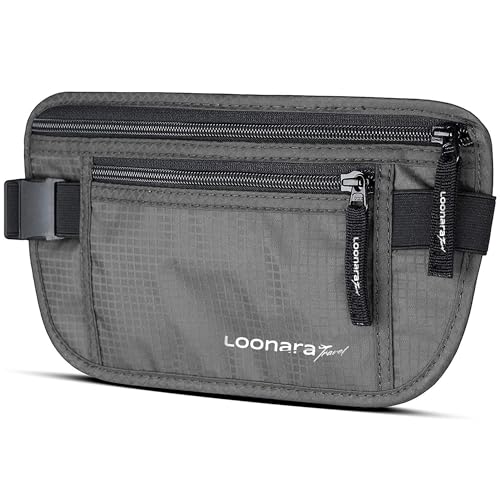 Diebstahlsichere Tasche mit RFID Blocker für Dein Reise-Zubehör - Geldgürtel (Money Belt) als Reise Sicherheitstasche - Brustbeutel Damen, Fanny Pack, Bauchtasche Damen Klein