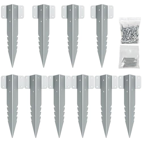Xyxu Lot de 20 petits supports de traverses de chemin de fer en métal pour bordure de jardin, fixations pour lits surélevés en bois, allée, bordure de...