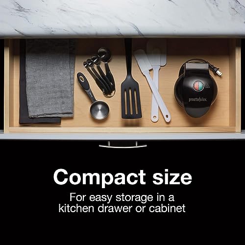 Image of Proctor Silex Mini Waffle Maker With 4 inch Round Non-Stick Grids