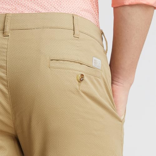 Image of Colorplus Men's Cotton Blend Print Pattern Nuvo Fit Flat Front Casual Trouser