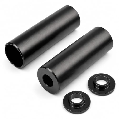 RHEOLITH BMX Pegs Heavy Duty Steel Stunt Pegs for 14mm & 3/8 (10mm) Axles