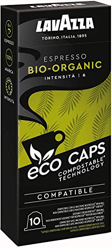 Image of Lavazza Espresso Bio-Organic, 53 g with 10 Nos Nespresso Compatible Coffee Capsules
