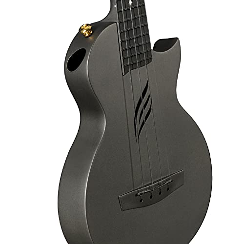 Concert ukulele Enya Nova U 23 "cutaway koolstofvezel beginner reizen ukulele kit waterdichte ukelele met koffer, riem, capo, snaren (zwart) - Image 6