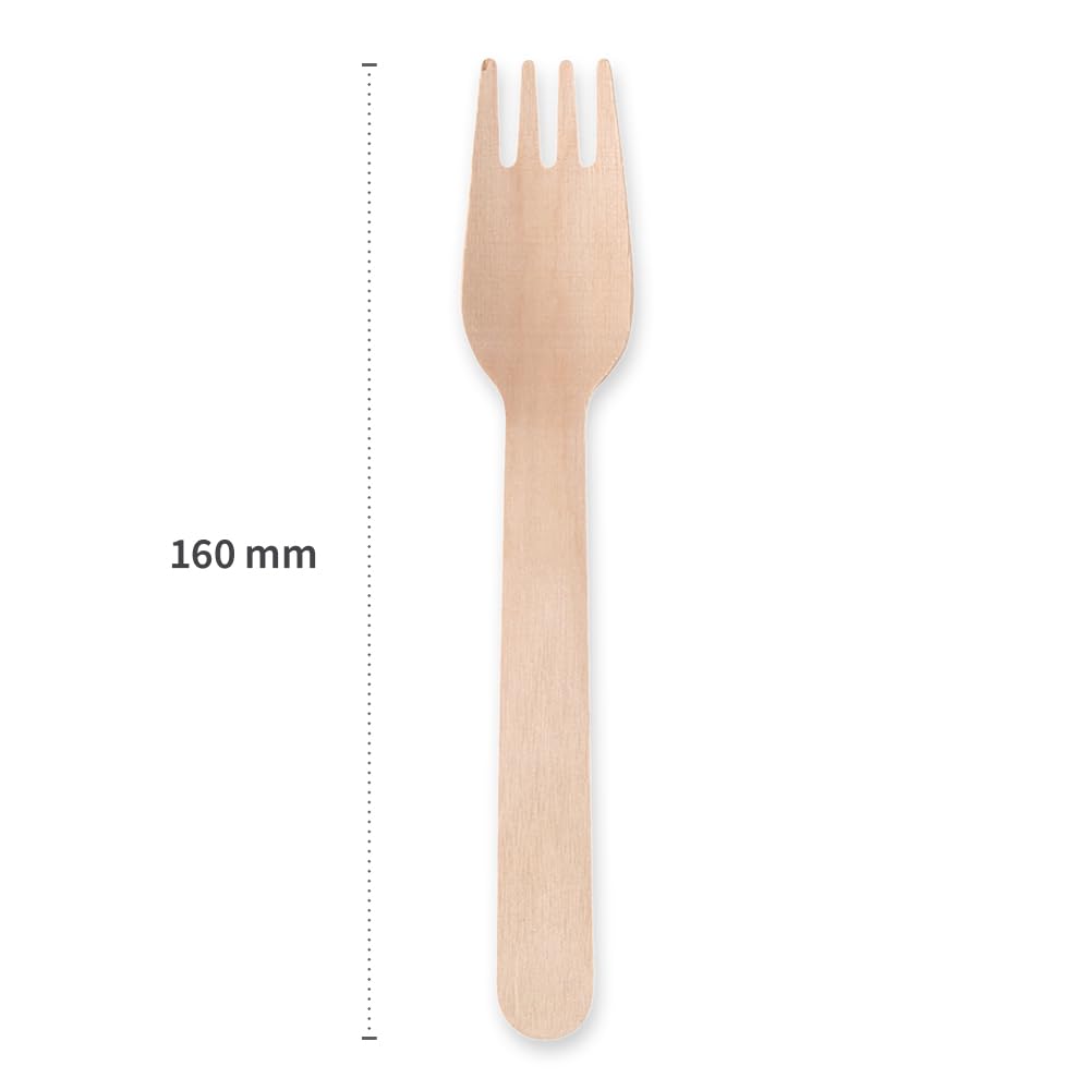 FRANZ MENSCH 1000 Stück NATUREStar Gabeln | Holz, FSC® 100%, natur, L: 16cm, Karton, Einwegbesteck, Holzgabel, Holzbesteck, Einmalbesteck, Party Besteck, Einmalgabel