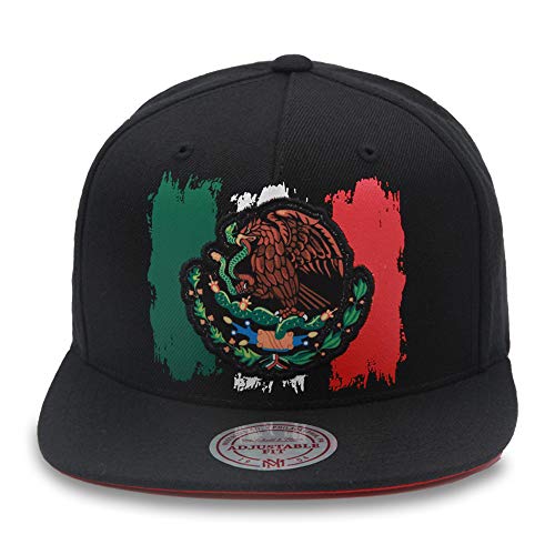 Mitchell & Ness Mexican Flag Snapback Mexico Hat Cap Gorra Black/Green/Red/White