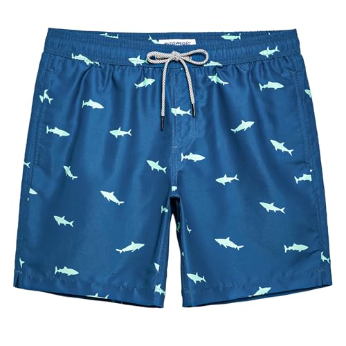 Image of maamgic Mens Slim Fit Swim Shorts Swim Trunks 7 inch Quick Dry Mens Bathing Suits with Mesh Lining