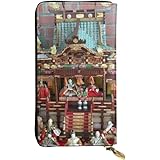 [YINGD] ひな祭り 雛人形 雛祭り ひな人形 7 すべての財布 長財布 本革 薄型二つ折り スマホ入れ可 シンプル 小銭入れ カード 現金 大容量収納 ファスナー ビジネスウォレッ 男女兼用 人気 クリスマス/新年プレゼント