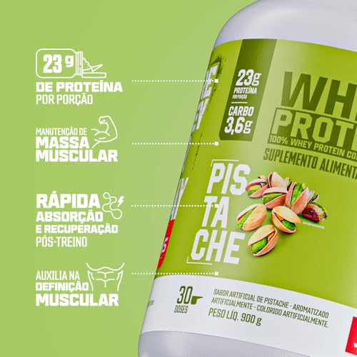 3VS Nutrition Whey 100% Concentrado 900g Sabor Pistache