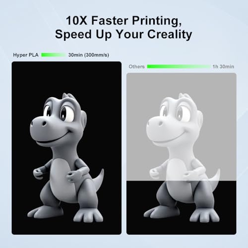 Image of Creality Hyper PLA Filament 1.75mm Gray 4KG, RFID 3D Printer Filament for High Speed 30-600mm /s, PLA Filament Support CFS, Fits for K2 Plus and Most 3D Printers 1kg(2.2lbs) /Spool