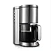 ekspres do kawy Ekspres do kawy, ekspres do kawy kroplowej, domowy ekspres do kawy, komercyjny ekspres do kawy, typ filtra, obsługa jednym przyciskiem, 196 mm × 316 mm × 342 mm złoty (kolor: srebrny)