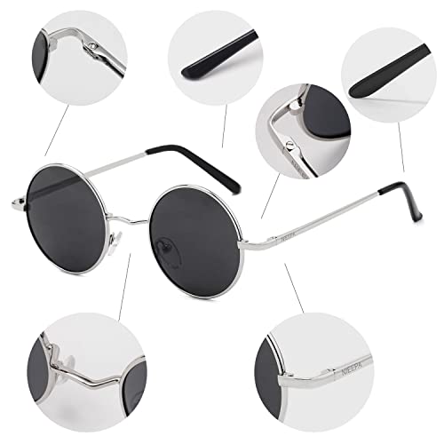 Image of Vintage Small Round Polarized Hippie Sunglasses for Men Women Circle Sun Glasses NP1002