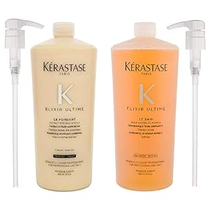Image of Elixir Ultime Le Bain Shampoo 34 oz & Elixir Ultime Fondant Conditioner 34 Ounce With Pumps
