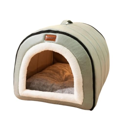 RoastMe ペットベッド 冬用 犬猫用 ハウス 室内 可愛い 暖かい ドーム型 ペットハウス ふわふわ クッション付き 屋根付き 猫ハウス 可愛い 猫用 犬小屋 ハウス 滑り止め ぐっすり眠れる 猫ベッド 寝床 保温 耐摩耗性 小型犬 快適 ペット用品