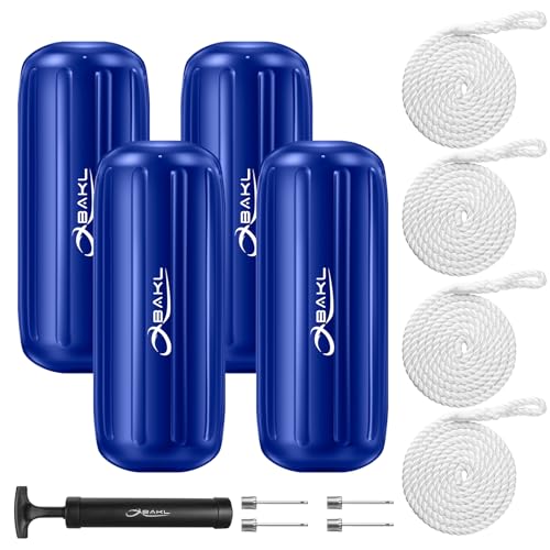 OBAKL 4 Pack 8 x 20 Inches Boat Fenders Bumpers for Docking