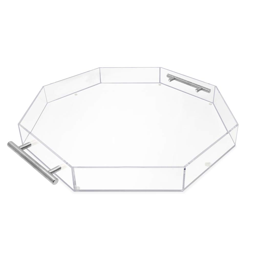 テーブル用品 80s Levi's $2 billion memorial tray Amazon.com: Isaac Jacobs 18x18 Clear Octagon Acrylic Serving Tray