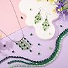 FASHEWELRY 650Pcs Teardrop Faceted Glass Beads for Chandelier Wind Chimes Sun Catchers Clear Water Drop Crystal Beads for DIY Craft Bracelet Earring Jewelry Making Supplies Green 8x6mm #2