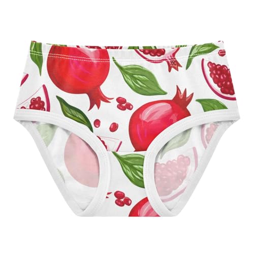 Red Fruits Pomegranates White Girls Underwear Toddlers 2t Cotton Cute Panties Girl Funny Undies Kids Briefs