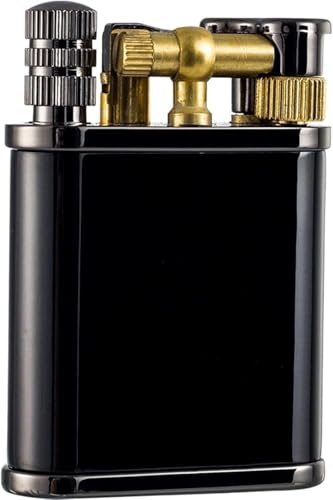 Encendedor vintage kerosene 2 en 1 retro negro miniatura 1