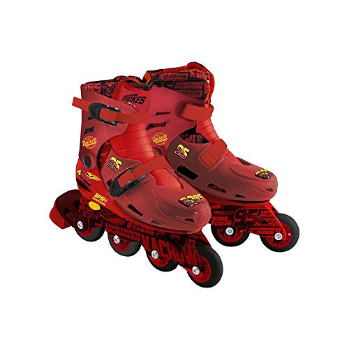 Kit Esportivo Patins Capacete Protetores Disney Carros (29 ao 32)