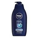 NIVEA MEN Cool Body Wash with Icy Menthol, Men Body Wash, 30 Fl Oz Pump Bottle