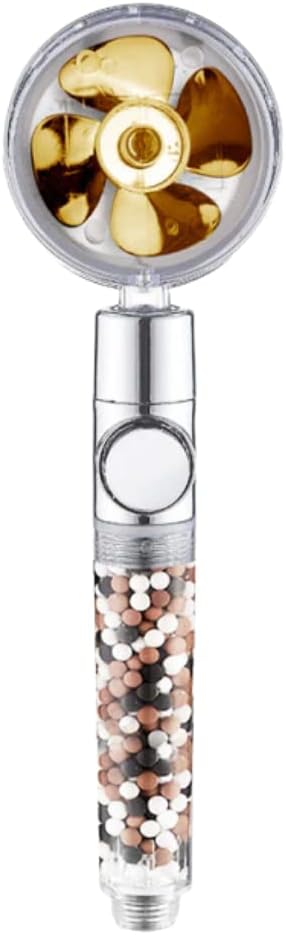 Turbo High Pressure Handheld Shower Head by MineralStream with Mineral Stones for Filtration | Perfect for Dry Hair