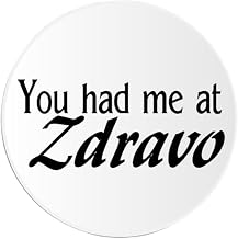 You Had Me at Zdravo - Circle Sticker Decal 3 Inch - Hello Bosnian