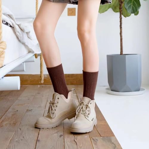 Image of Mcool Mary Womens Crew Socks Winter Casual Thick Knit Warm Comfy Bootie Dress Socks for Ladies 5 Pack