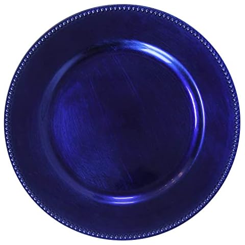 Platos de carga con cuentas de plástico azul real Cover