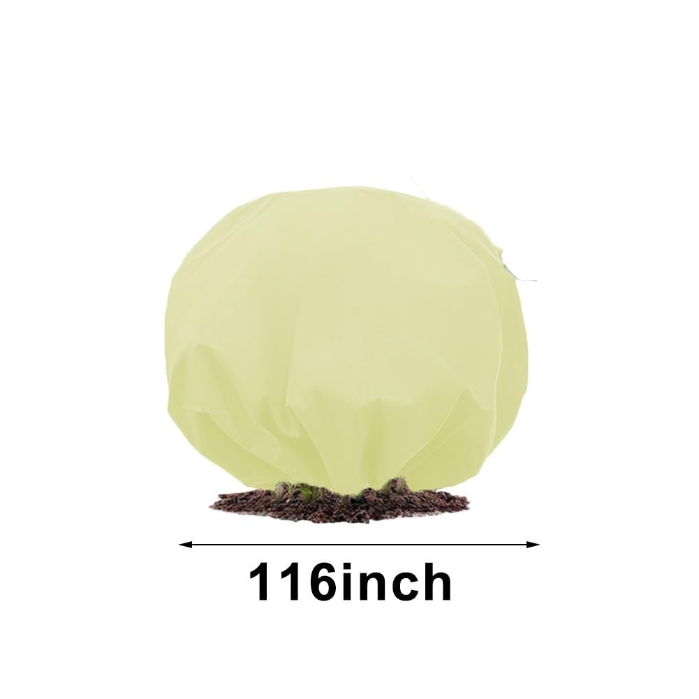 Copertura protettiva per piante in tessuto non tessuto spesso, isolamento invernale per esterni, per piante da giardino, confezione da due con diverse dimensioni, beige