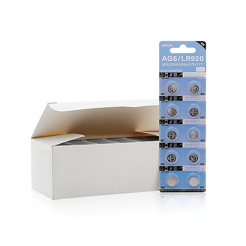 10 Piezas Pilas AG6 Alcalinas 1.55V para Reloj Calculadora miniatura 5