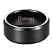 Heraculs 8MM Tungsten Carbide Ring for Man Simple Wedding Engagement Band Ring Black Size 12