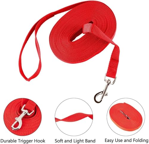 Image of 10 Feet Nylon Training Dog Leash for Small Medium Large Dogs Puppy Lead for Obedience Recall Training, Camping (Green)