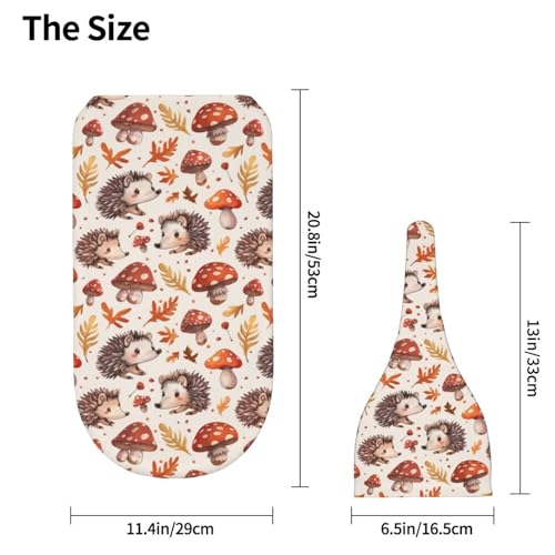 Image of Baby Cute Hedgehog Mushrooms Newborn Swaddle Blankets Hat Sets Soft Baby Receiving Blanket Swaddle Sack for Baby Shower Infant Boy Girl Gift