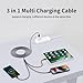 Firsting Multi Charging Cable,(2Pack 4FT) 3 in 1 Charging Cable for Multiple Devices, Nylon Braided Universal Charger Phone Charger Cord with Type-C,Micro USB,IP Port for iPhone16/15 Series/Phone&Pad