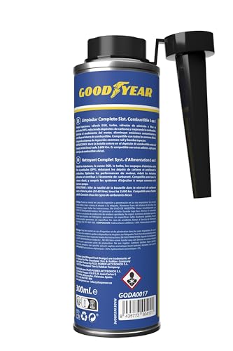 Goodyear Aditivo Limpiador Motor Diésel 5 en 1 Profesional 300ml | Limpiador Completo de Inyectores, Turbo, DPF, Válvula EGR y Admisión | Mejora Rendimiento, Reduce Consumo y Emisiones - Imagen 5