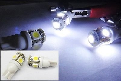 Ledin 2X High Power 5 Smd Led 168 194 2825 W5W Bulb White Inner Tail Light #TOP18