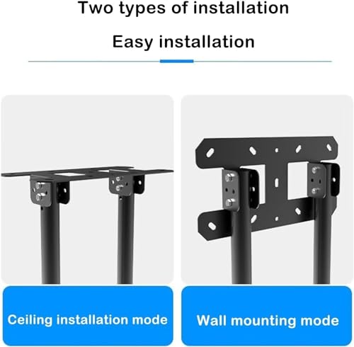 Support TV mural orientable et télescopique pour plafond suspendu - 8