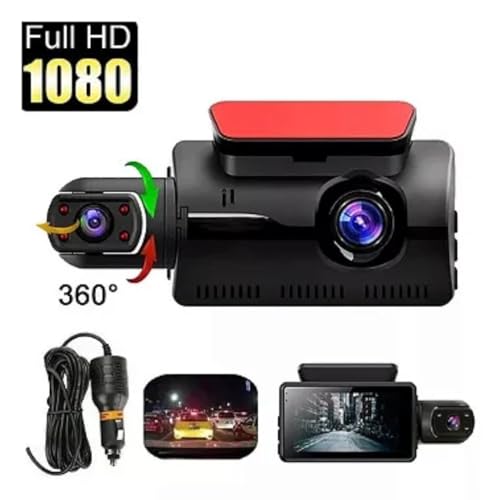 Câmera Dupla Veicular Segurança Carro Hd Visão Automotiva