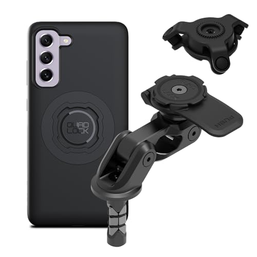 Image of Quad Lock Motorcycle Fork Stem Mount PRO Kit with Vibration Dampener and MAG Phone Case for Galaxy S21 FE