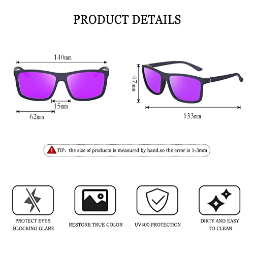 Image of Men's Sports Polarized Sunglasses Square Frame Glasses NP1007