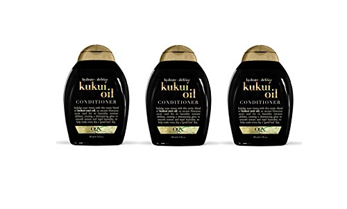 OGX Kukui Oil Conditioner, Hydrate Plus Defrizz, 13 Ounce (Pack of 3)