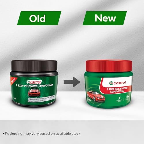 Image of Castrol 1-STEP POLISHING COMPOUND for Cars (100G) | Removes Minor Scratches | Excellent Gloss | Enhances Paint Finish | Silicone-free | Suitable for manual application & Car Detailing workshops