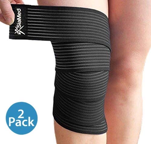 SiaMed 2x Ginocchio Bandage Supporti Coscia per