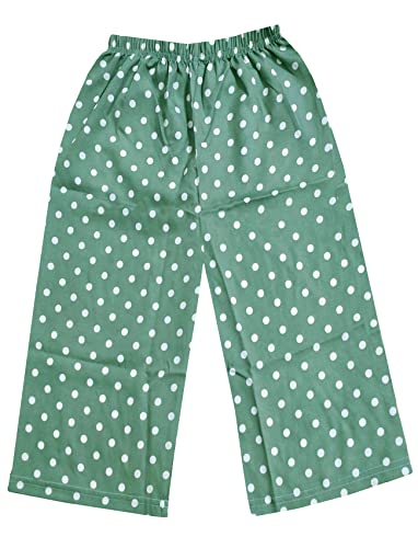 Image of indi weaves Kid's Girls Cotton Polka Printed Stylish Capri