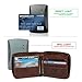 Zipper Wallet Men RFID Blocking Leather Bifold Wallets For Men - Flap ID Window Zip Coin Pocket Mens Zipper Wallets - Big Capacity Credit Card Travel Wallet (Brown)