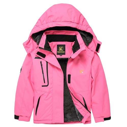 Image of Keevoom Boys Girls Winter Coat Ski Jacket Windproof Waterproof Kids Snowboard Warm Fleece Snow Coats