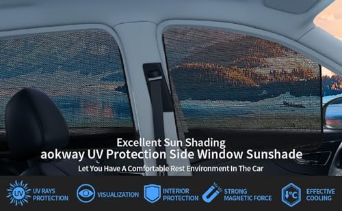 Image of Auto Hub Nylon Car Window Sunshade /Curtains Compatible with Hyundai i20 (Model : 2020-Till Date) - Pack of 4, i20 2020 Sun Shade, Black
