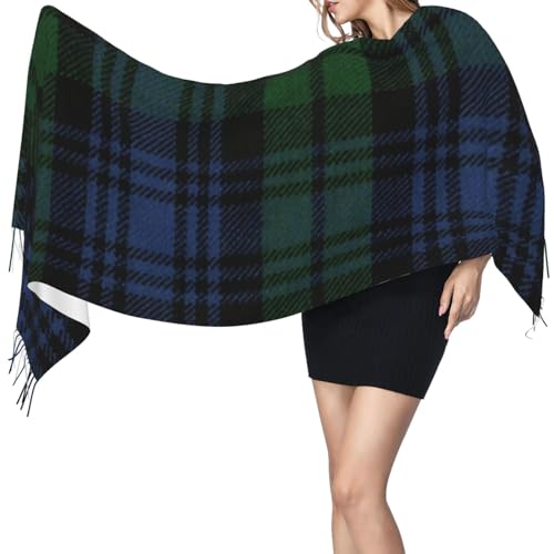 Tartan Pattern Imitation Cashmere Tassel Scarf Winter Scarf Autumn Softest Classic Warm3