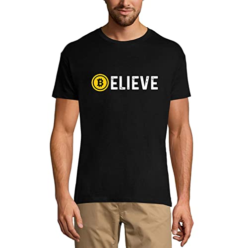 Men's Graphic T-Shirt Believe Bitcoin - Crypto - BTC HODL Idea Eco-Friendly Limited Edition Short Sleeve