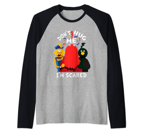 Don't Hug Me I'm Scareds Divertente Dire Sarcasmo Maglia con Maniche Raglan